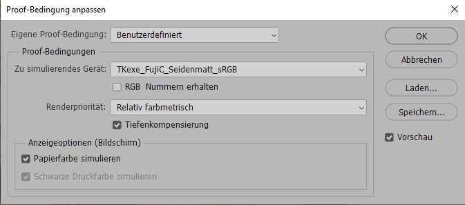Softproof unprofilierter Print